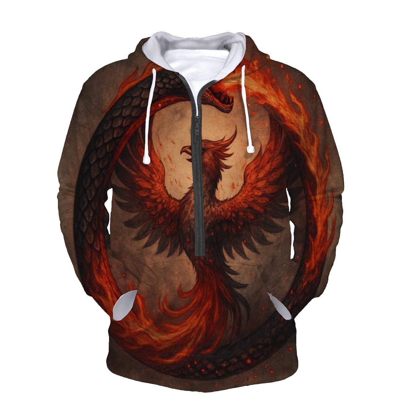 Phoenix Ash Ouroboros pullover hoodies
