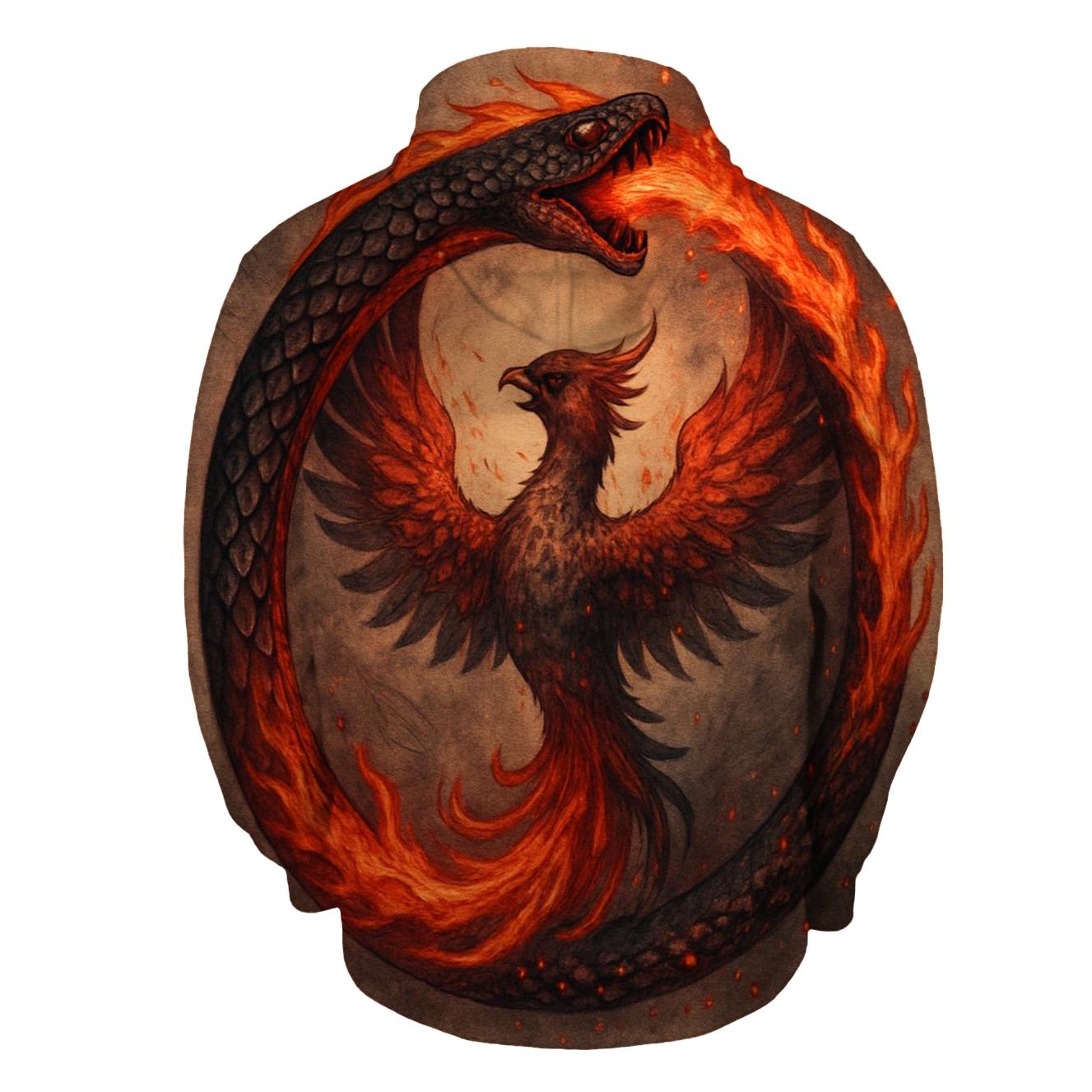 Phoenix Ash Ouroboros pullover hoodies