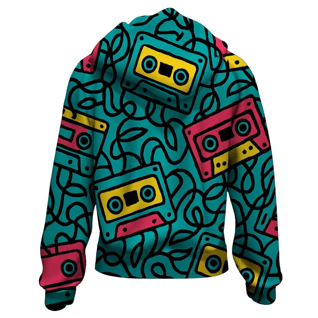 Cassette Jungle Pattern heavyweight hoodies