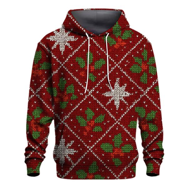 Holly Star Burst Lattice Design printed hoodies