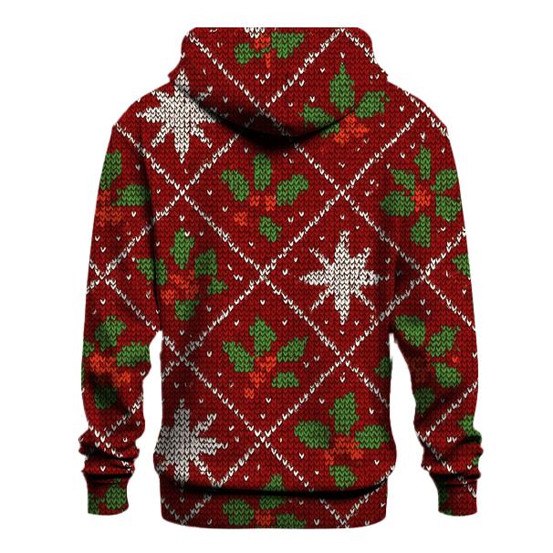 Holly Star Burst Lattice Design printed hoodies