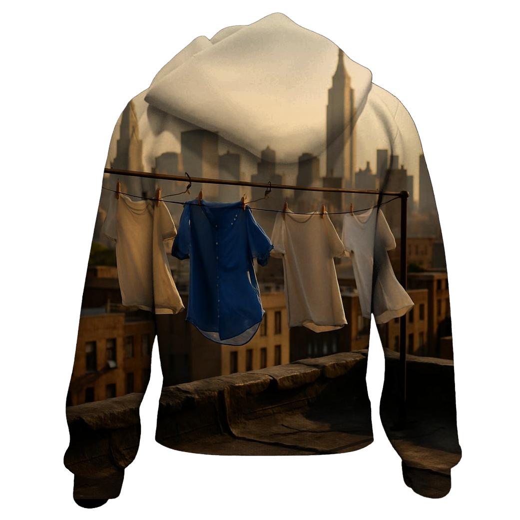 Queens Rooftop Laundry With Midtown Skyline hoodie designs