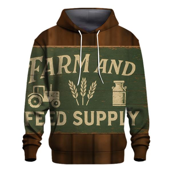Rustic Farm Supply Store Signboard heavyweight hoodies
