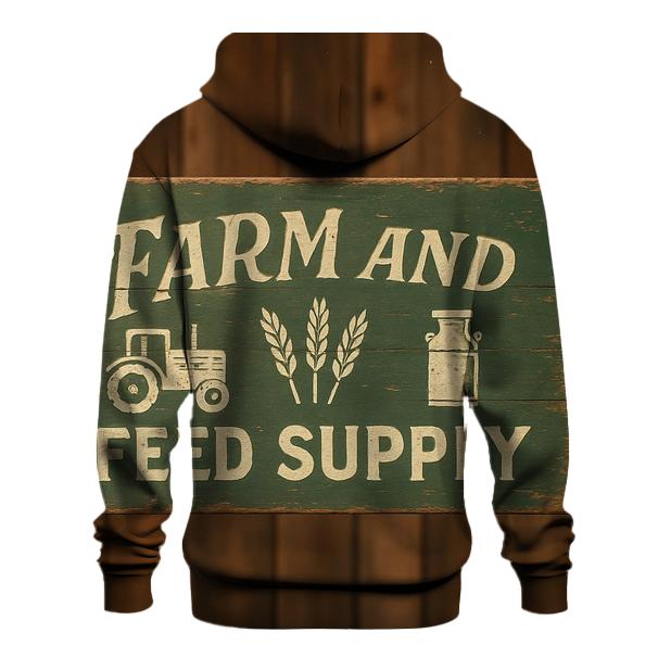Rustic Farm Supply Store Signboard heavyweight hoodies