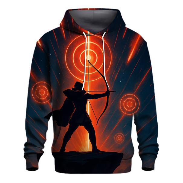 Meteor Shower Archery Range printed hoodies