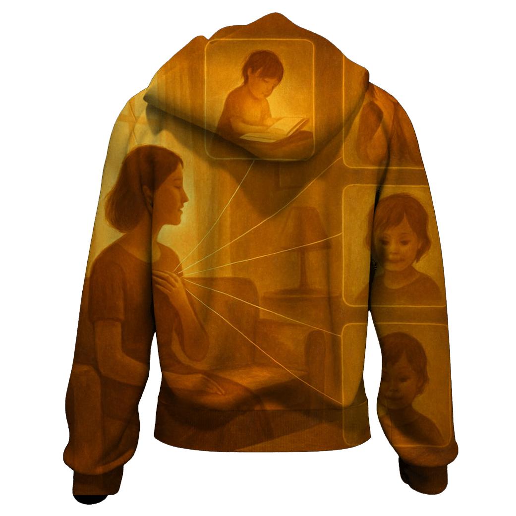 The Thread That Stitches Days Together zip-up hoodies