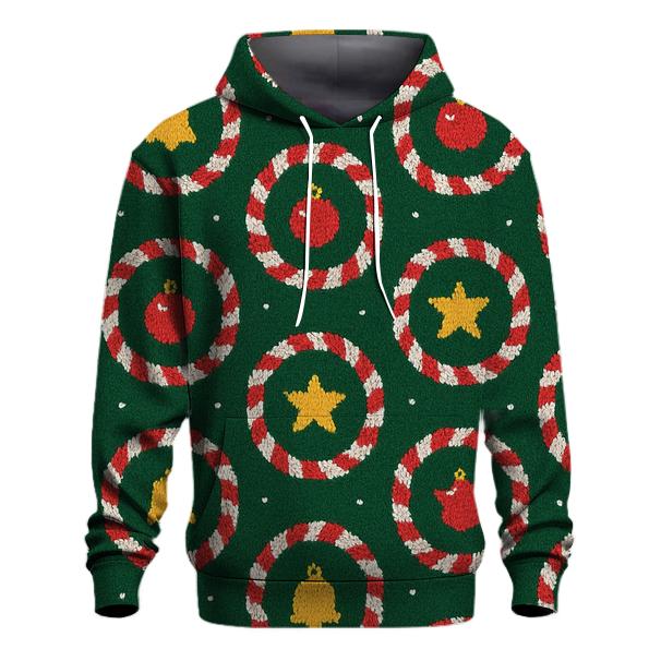 Candy Cane Carousel Rings Design zip-up hoodies