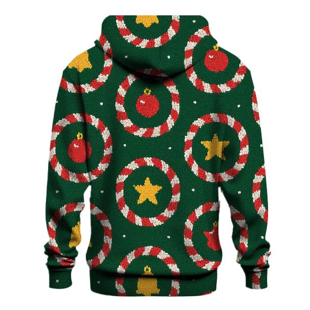 Candy Cane Carousel Rings Design zip-up hoodies