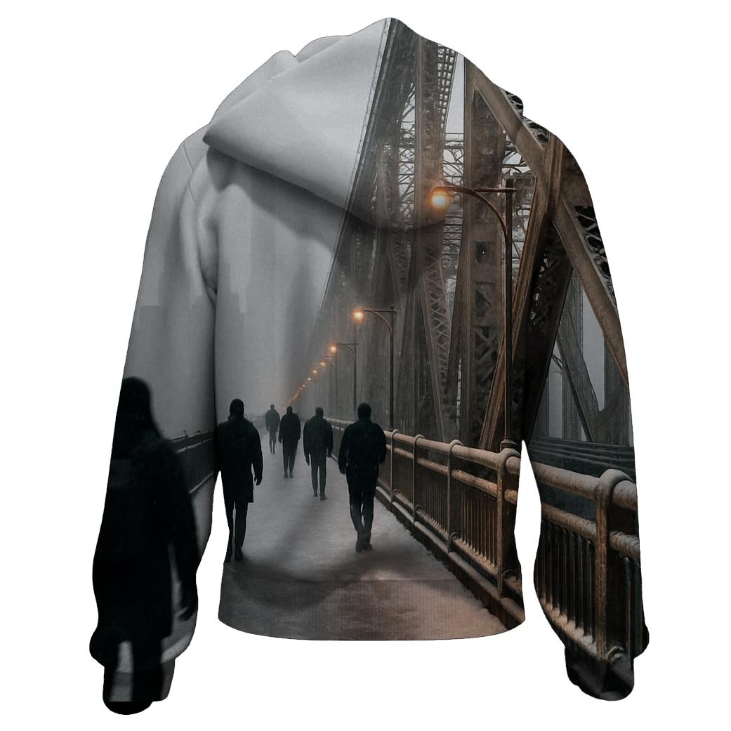 Winter Commute Over Queensboro Bridge hoodie trends