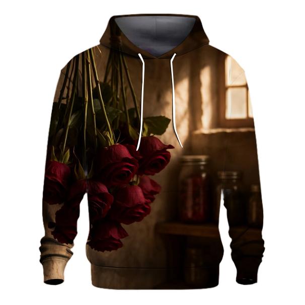 Heirloom Roses Drying In A Stone Farmhouse graphic hoodies