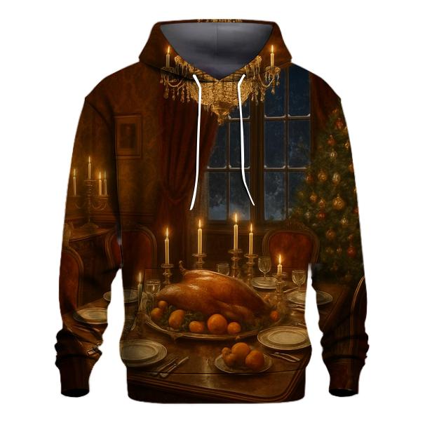 Victorian Parlor Christmas Supper custom hoodies