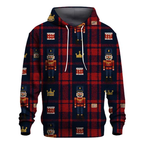 Nutcracker Marching Plaid Design premium hoodies