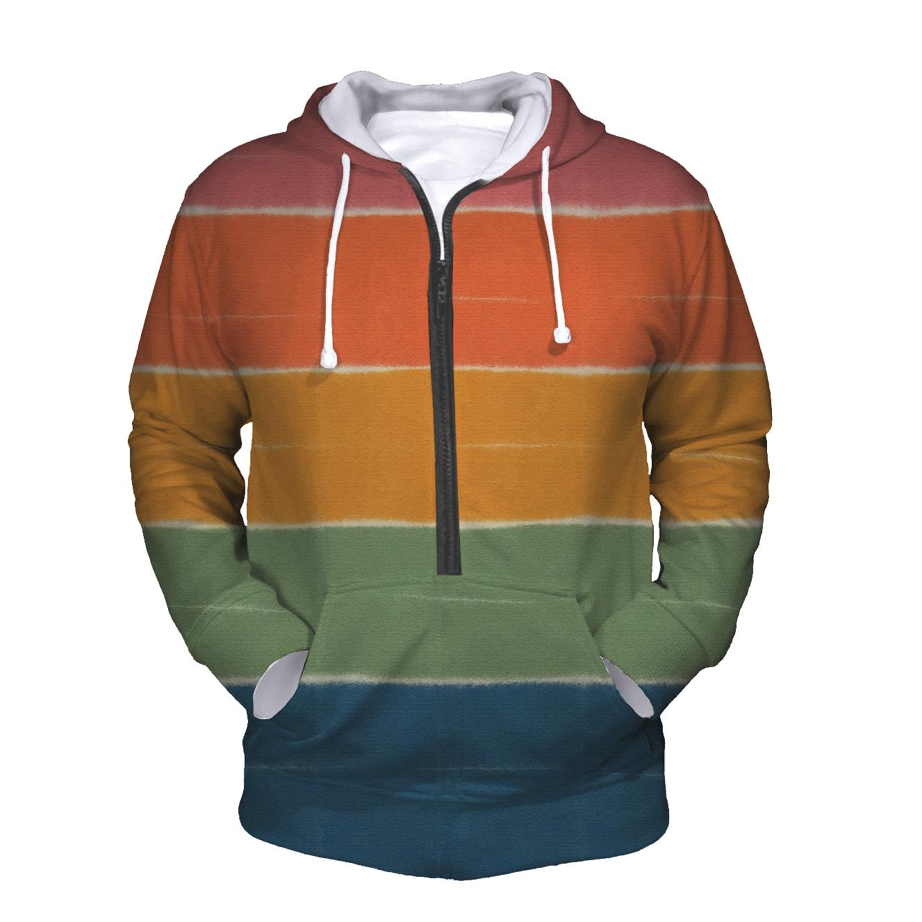 Sunset Horizon Stripe Drift hoodies fashion