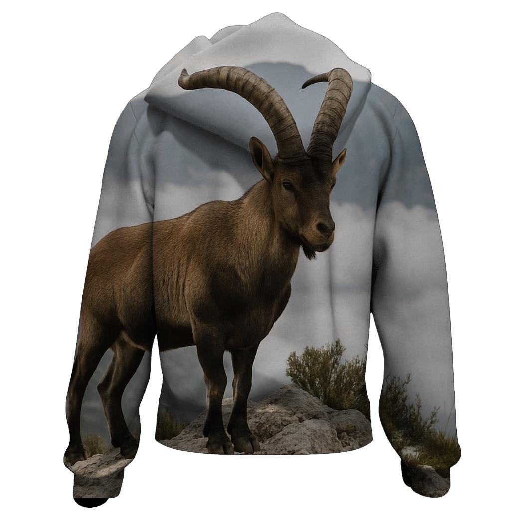 Ridge Sentinel Iberian Ibex printed hoodies