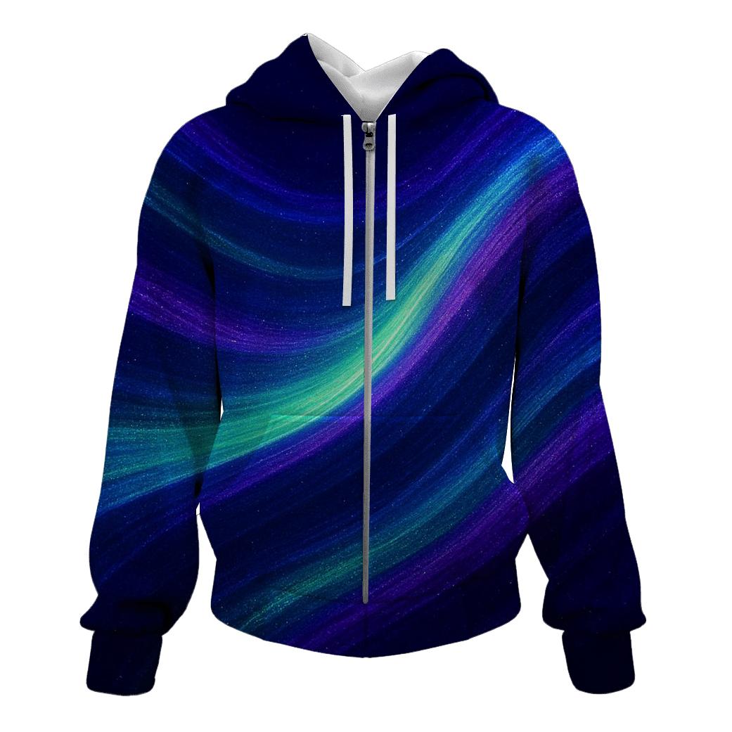 Aurora Glitter Waves hoodies fashion