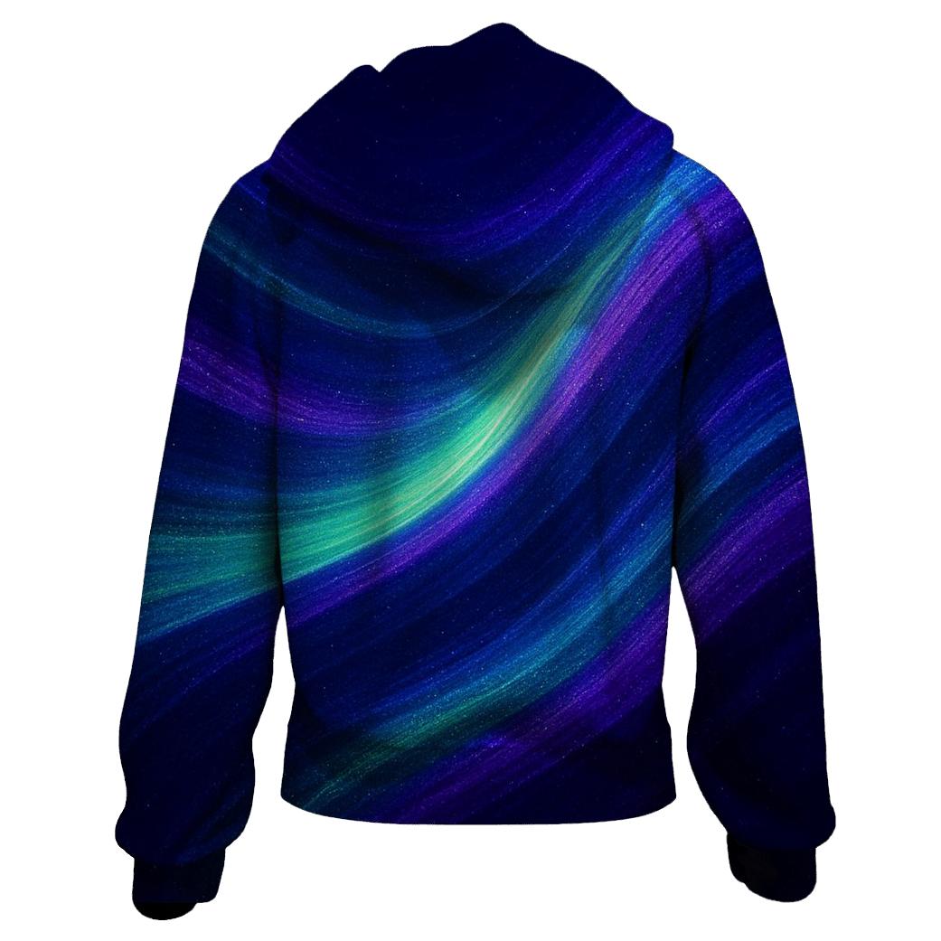 Aurora Glitter Waves hoodies fashion