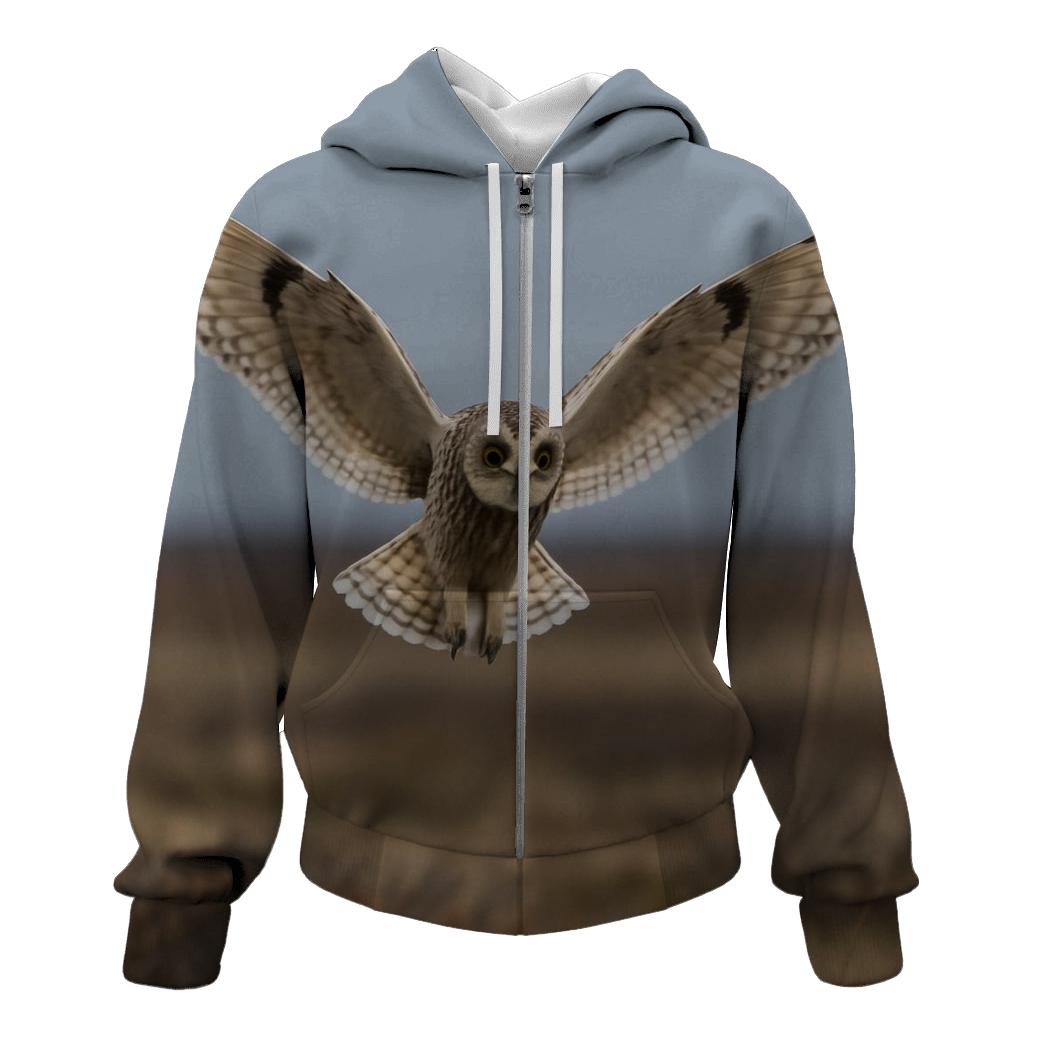 Tundra Hover Short Eared Owl hoodie designs