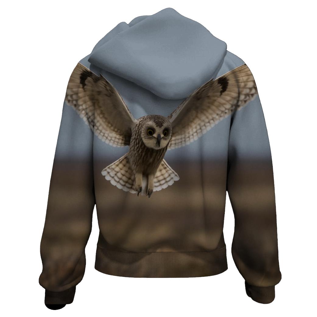 Tundra Hover Short Eared Owl hoodie designs