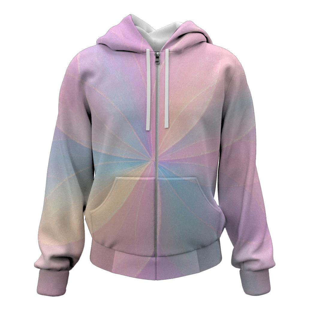 Pastel Hologram Bloom hoodies fashion