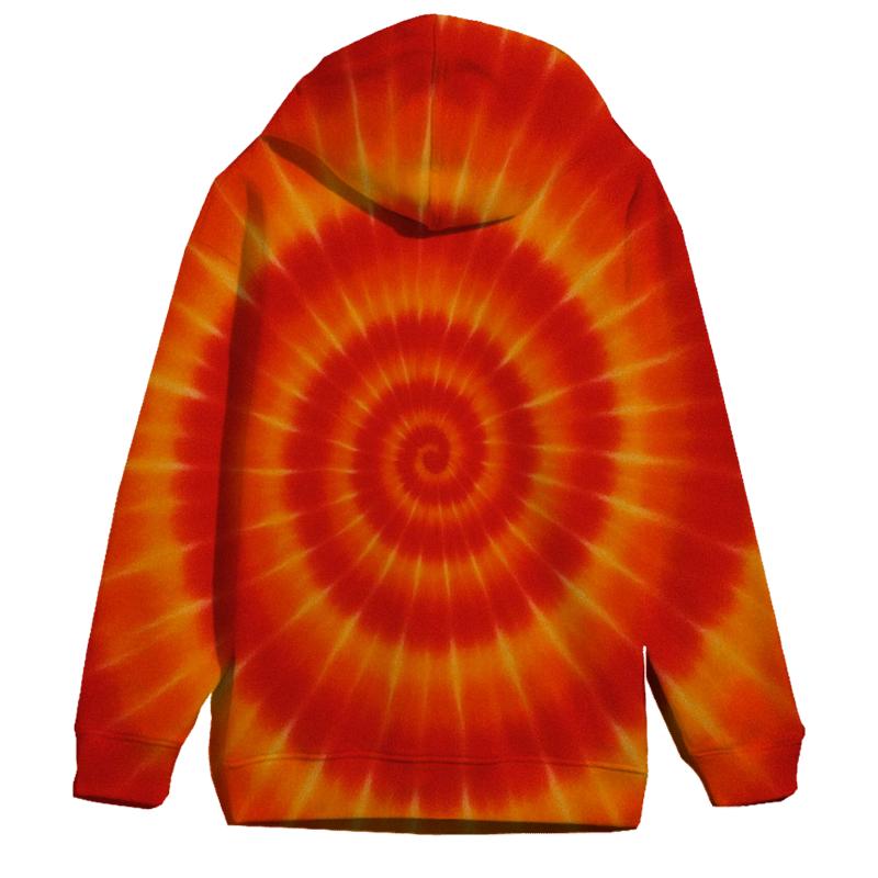 Solar Flare Spiral Burst zip-up hoodies