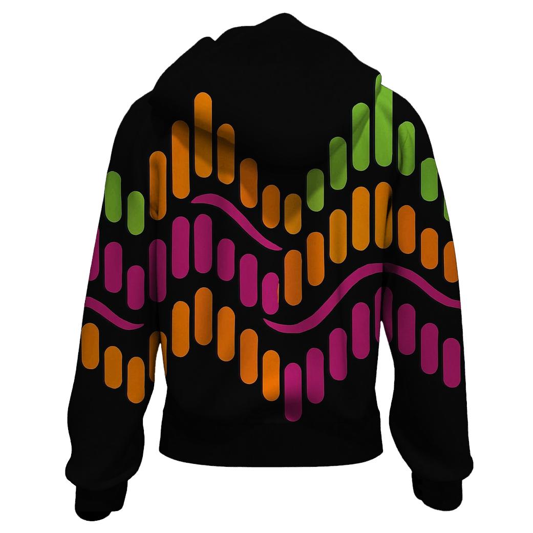 Analog Equalizer Waves printed hoodies