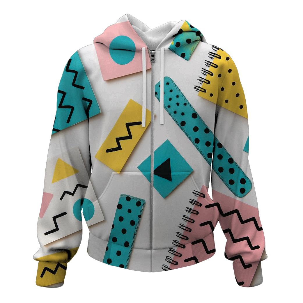 Memphis Stationery Desk heavyweight hoodies