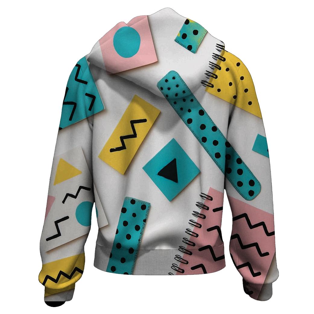 Memphis Stationery Desk heavyweight hoodies