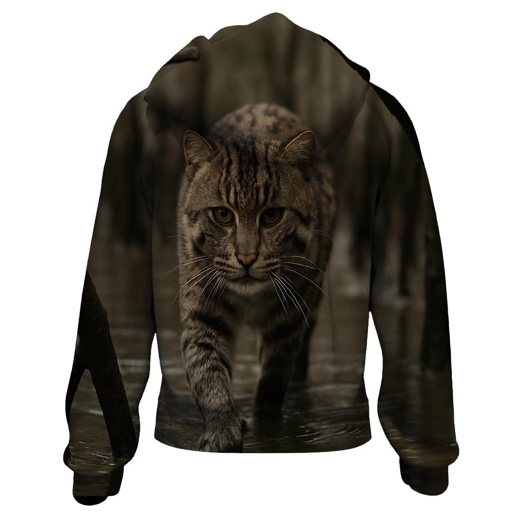 Mangrove Quiet Fishing Cat zip-up hoodies