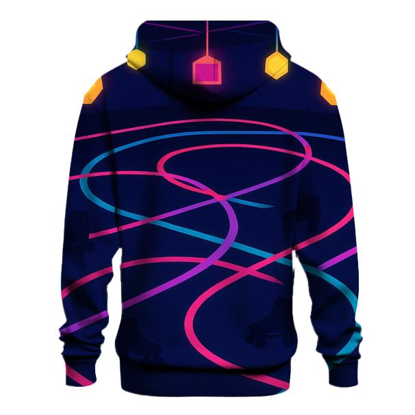Neon Roller Rink Lights premium hoodies