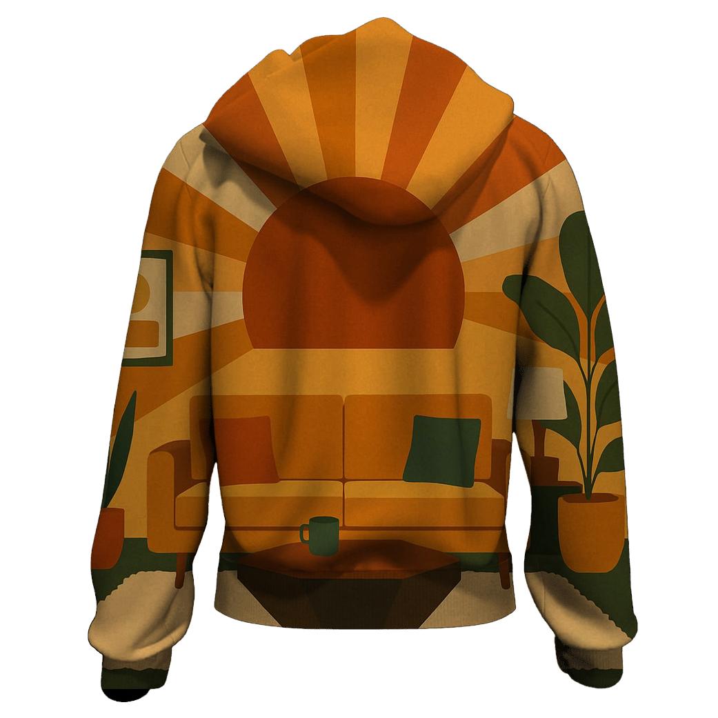 Sunburst Living Room Lounge printed hoodies
