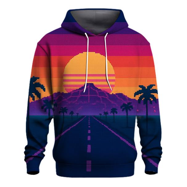 Pixel Night Drive graphic hoodies