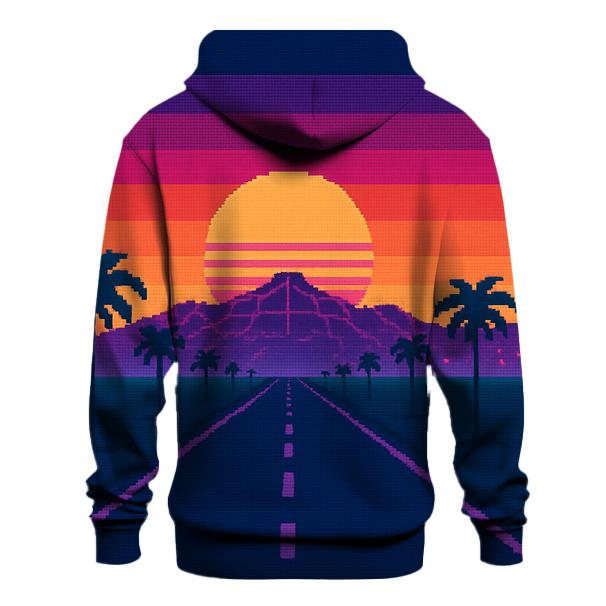 Pixel Night Drive graphic hoodies