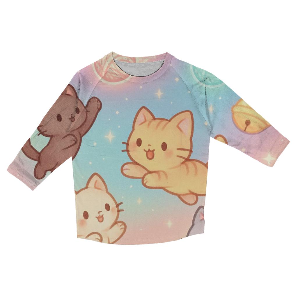 Cosmic Yarn Comet Kittens custom 3/4 sleeve shirts