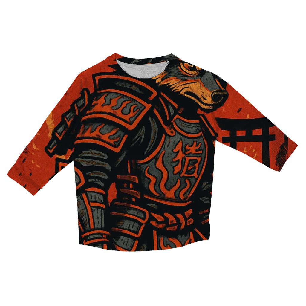 Samurai Ember Wolf stylish quarter sleeve tops