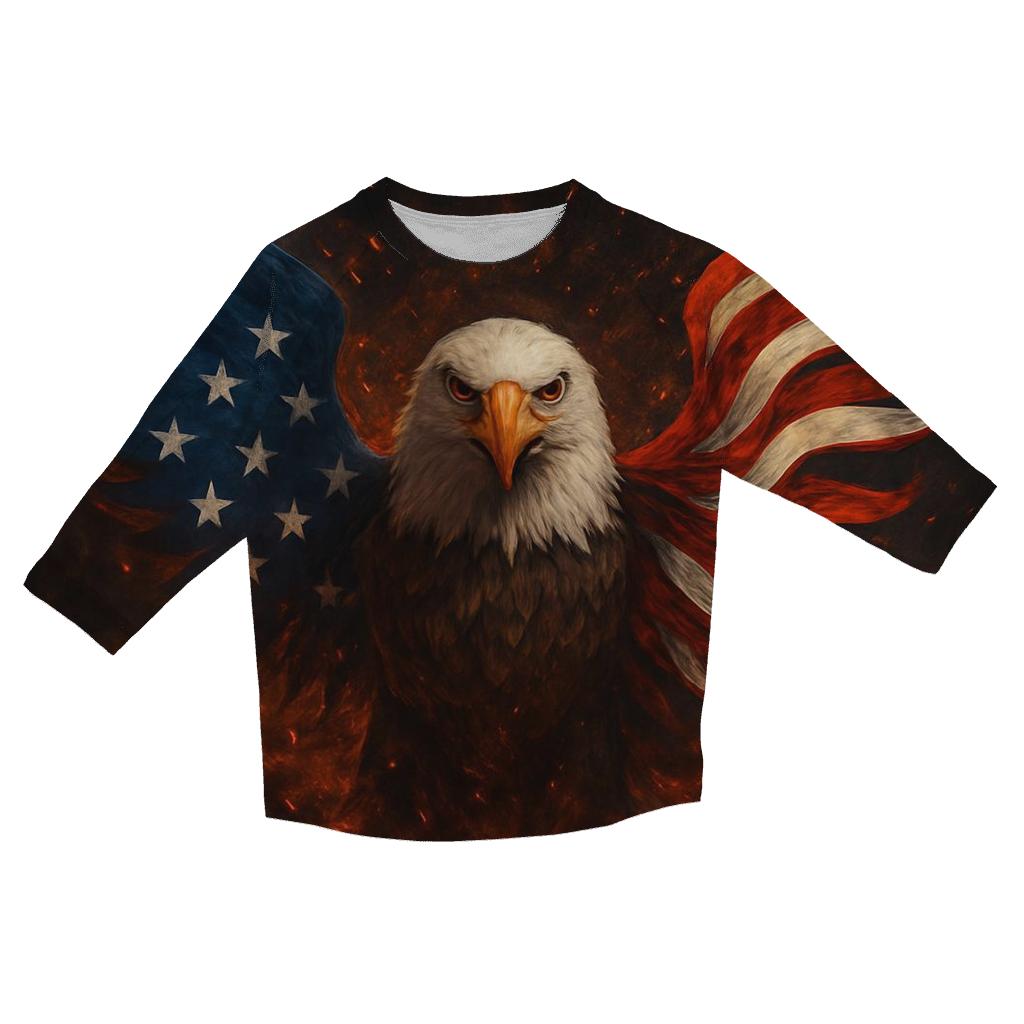 Liberty Ember Wings printed three quarter sleeve shirts