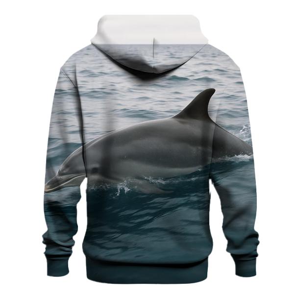 Wave Crest Patrol Bottlenose Dolphin graphic hoodies