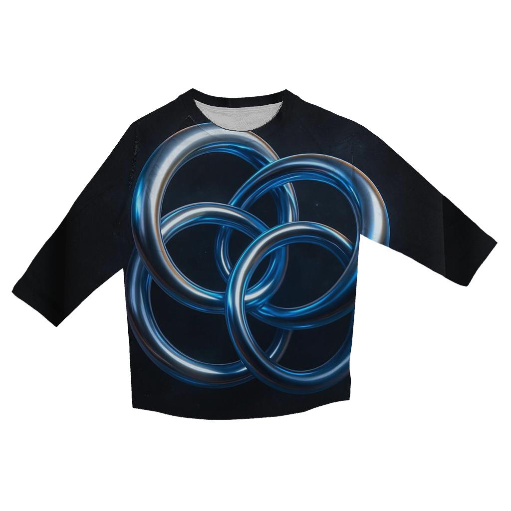 Chromatic Eclipse Gradient Rings custom 3/4 sleeve shirts