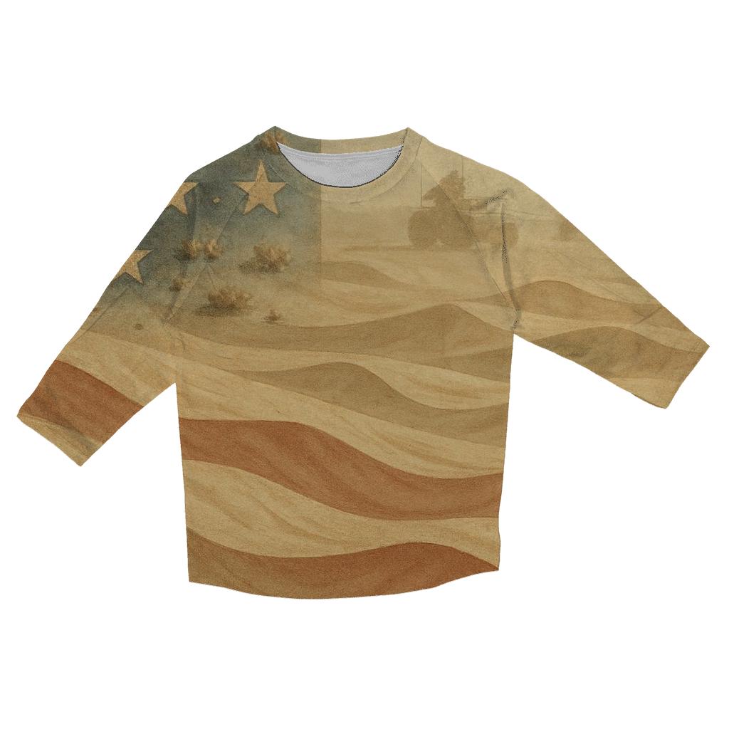 Desert Camo Stripes Mirage printed three quarter sleeve shirts
