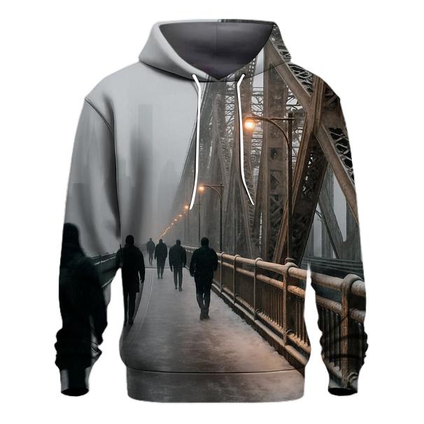 Winter Commute Over Queensboro Bridge custom hoodies