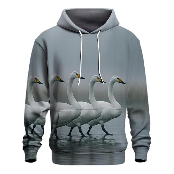 Mist Line March Whooper Swans hoodie trends