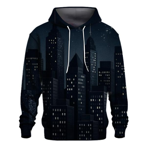 Midnight Sequin Skyline pullover hoodies