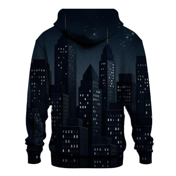 Midnight Sequin Skyline pullover hoodies