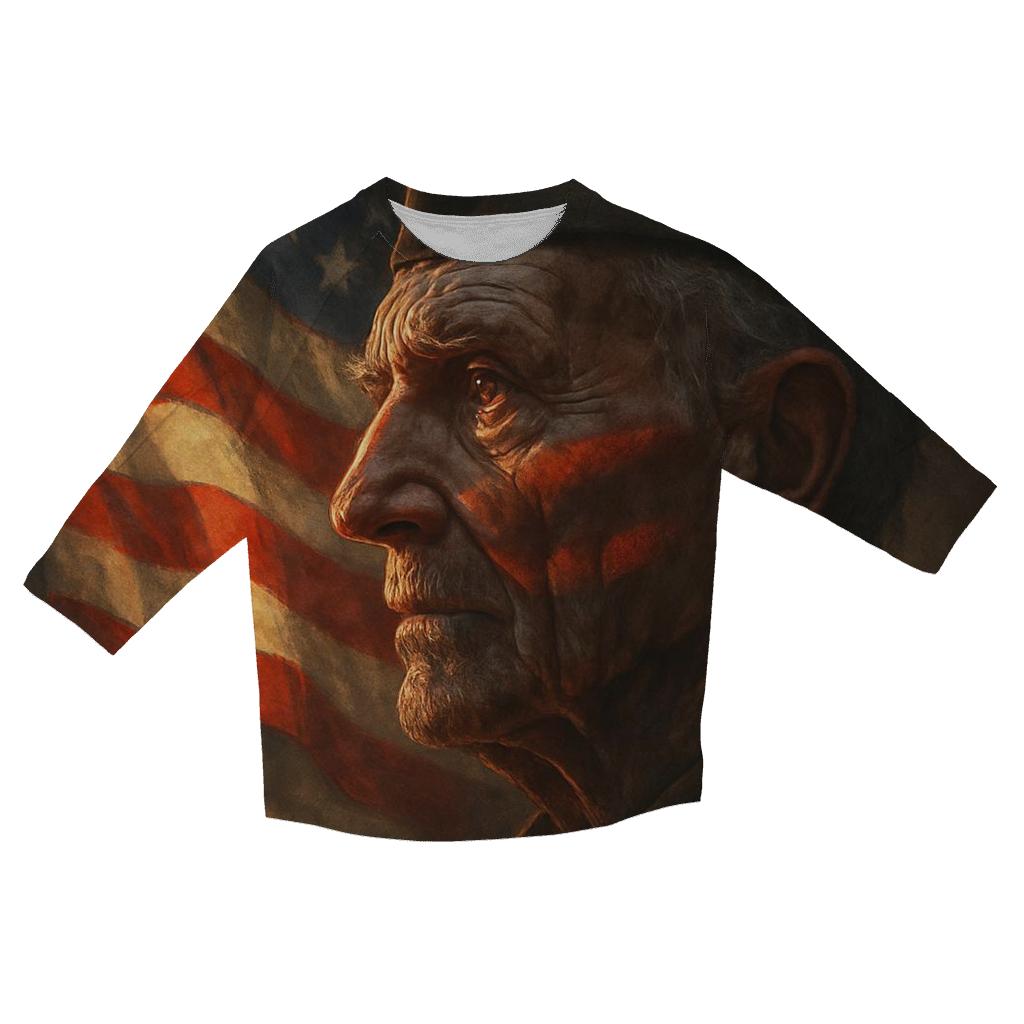 Stars In The Veterans Gaze casual three quarter sleeve shirts