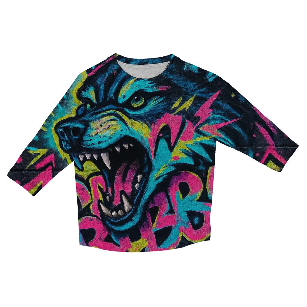 Neon Graffiti Street Howler casual three quarter sleeve shirts