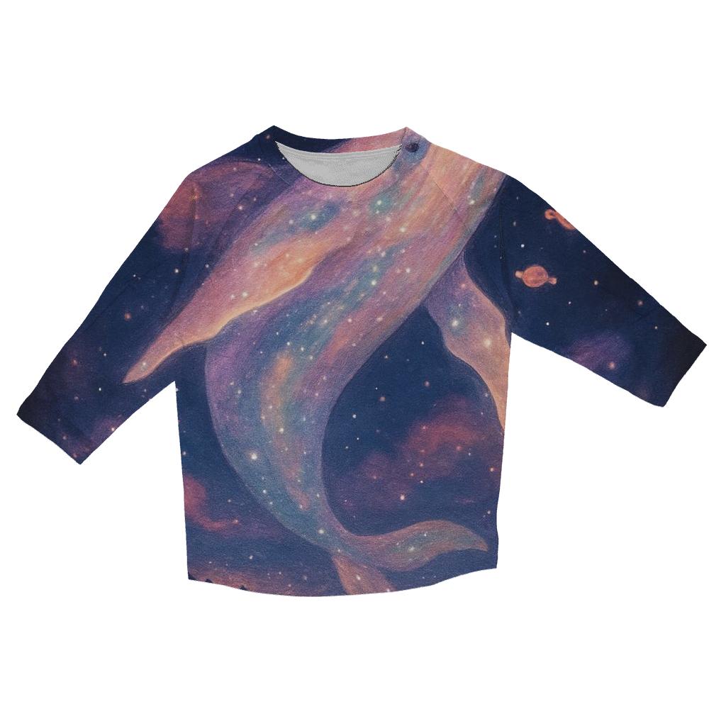 Stargazer Whale In The Tidal Sky stylish quarter sleeve tops
