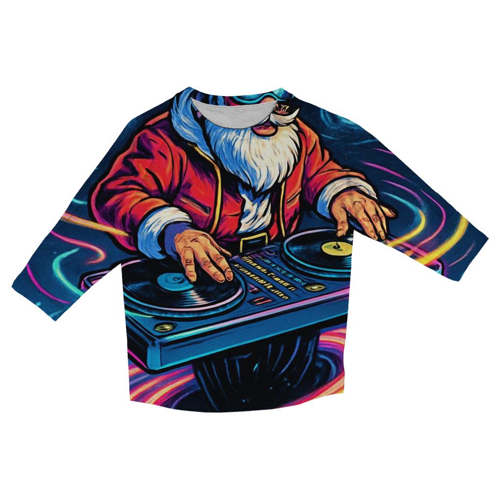 Black Hole DJ Santa custom 3/4 sleeve shirts