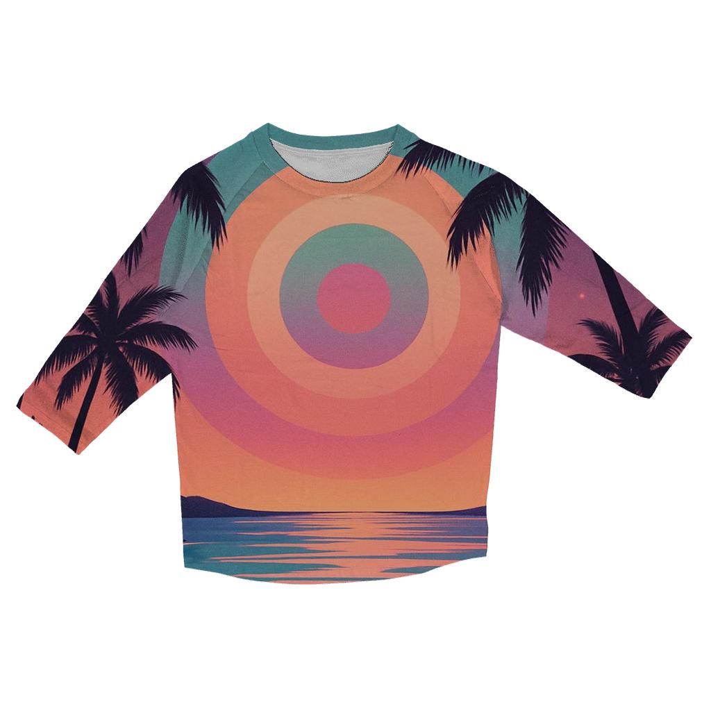 Celestial Lagoon Dusk designer 3/4 sleeve blouses