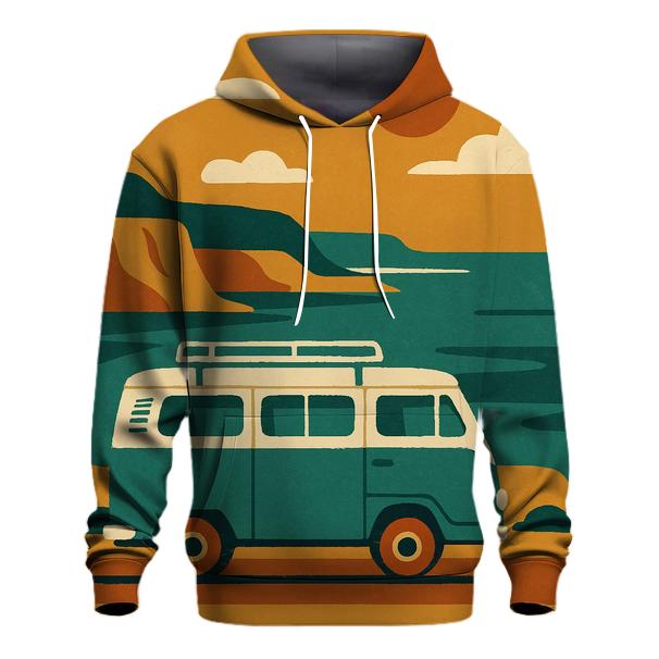 Peaceful Van Road Escape graphic hoodies