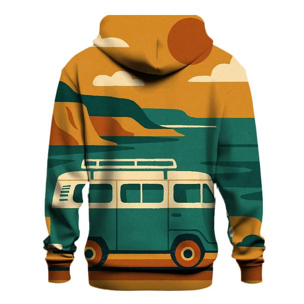 Peaceful Van Road Escape graphic hoodies