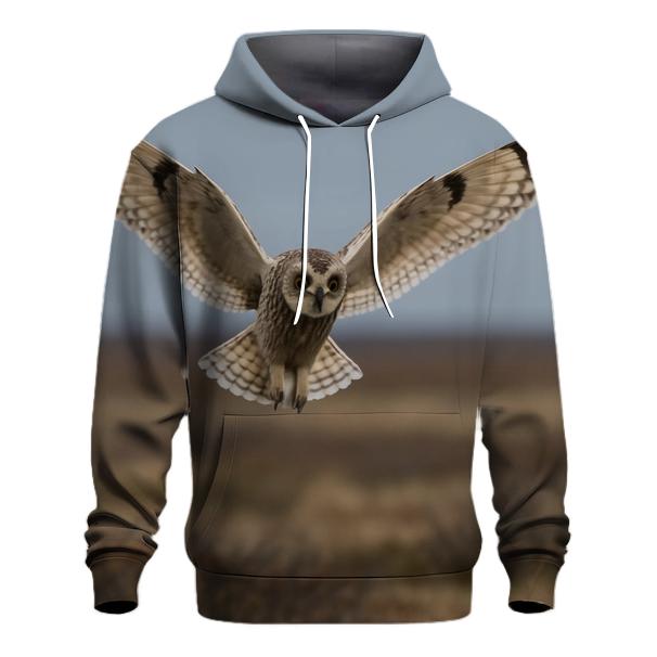 Tundra Hover Short Eared Owl printed hoodies